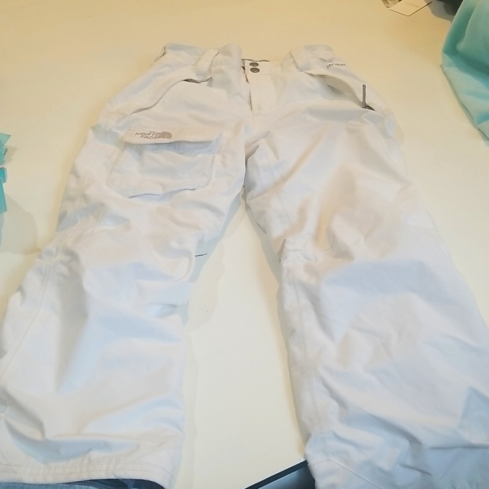 White ski pants by North Face